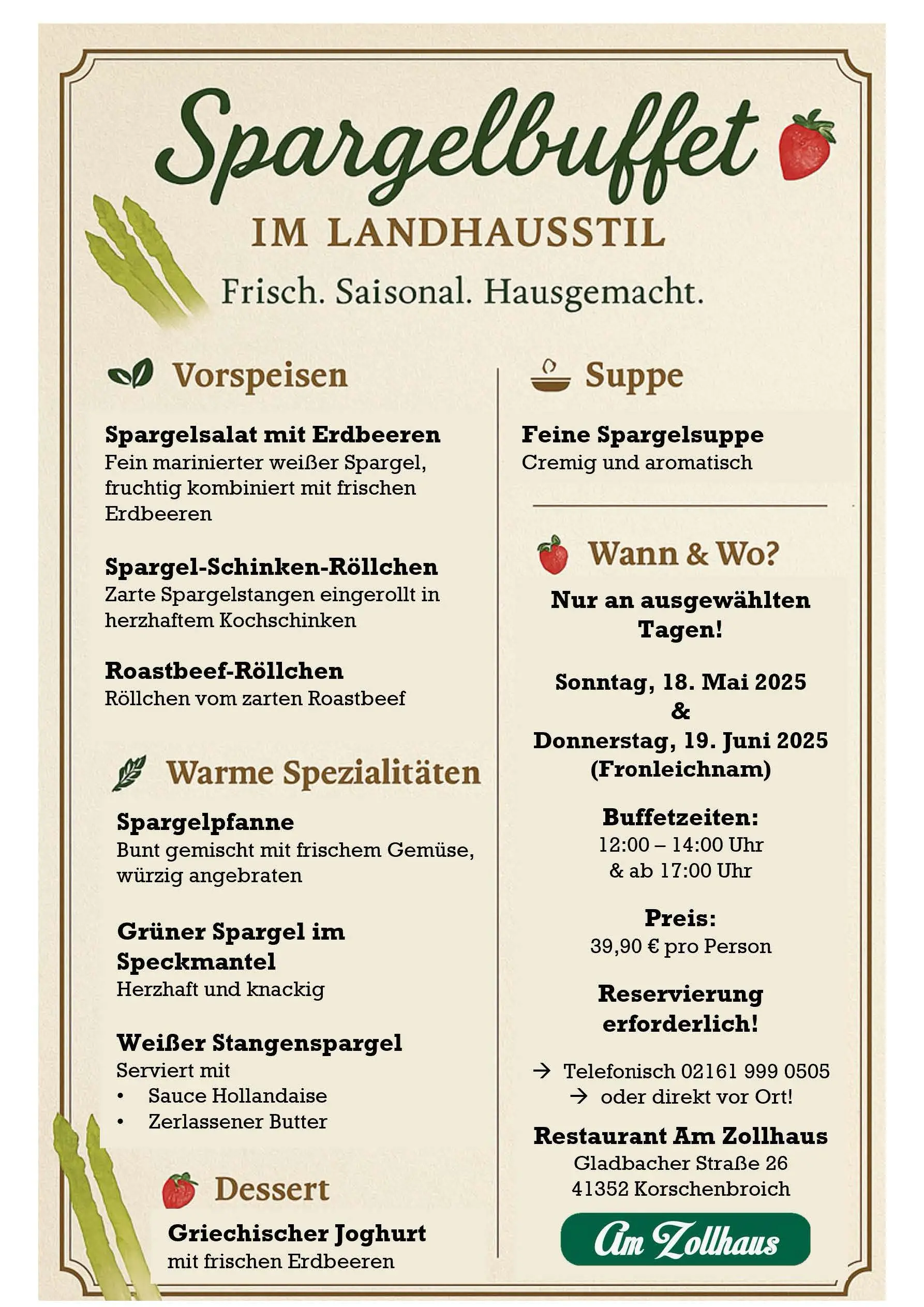 Spargelbuffet